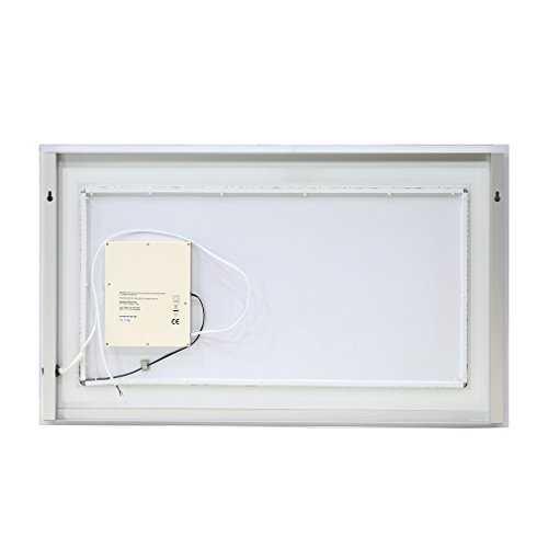 Anten® 23W Wandmontage Badspiegel mit Beleuchtung 100x60cm Neutralweiß 4000K Badezimmerspiegel Badspiegel mit LED Litch AC100-240V -