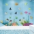 Stickerkoenig Wandtattoo Wandaufkleber Fische Meerestiere Ozean Unterwasserwelt 2D Sticker auch als Fliesenaufkleber im Badezimmer auf 2 XXL Bögen #2011 -