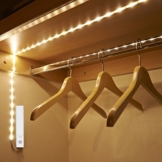Amagle Flexible 3.28ft LED Streifen Licht, Motion Sensor Aktiviert Streifen Beleuchtung 4000K für Kinderbett Wandschrank , Flure, Schublade, Treppen (4 AAA Batterien Betrieben,ohne Batterie) (1 Stück, Neutralweiß) -