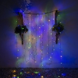 Led String Lights Timer Waterproof Battery Operated, Loende 3AA Holiday Wedding Wonderland Battery Operated Indoor/outdoor 8 Mode multi-function 5.5M Long 50 Mini LED Clear Fairy Lights … (Multicolor) -
