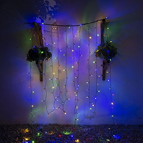 Led String Lights Timer Waterproof Battery Operated, Loende 3AA Holiday Wedding Wonderland Battery Operated Indoor/outdoor 8 Mode multi-function 5.5M Long 50 Mini LED Clear Fairy Lights … (Multicolor) -
