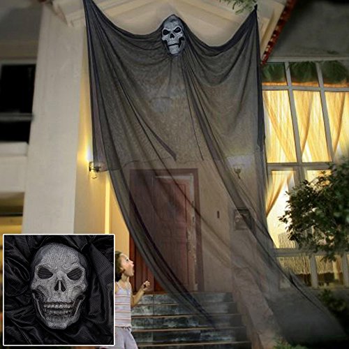 Halloween hängende Geister Dekoration Türvorhang Horror Requisiten Party (Schwarz) -