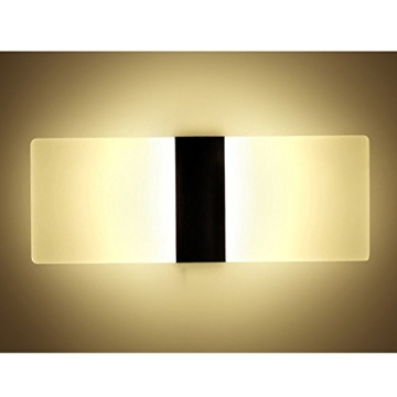 Splink LED Wandleuchte Modern Flurlampe Acryl Aluminum Wandlampe für Innen Schlafzimmer, Wohnzimmer, Treppenhaus（3W, Warmweiß） - 