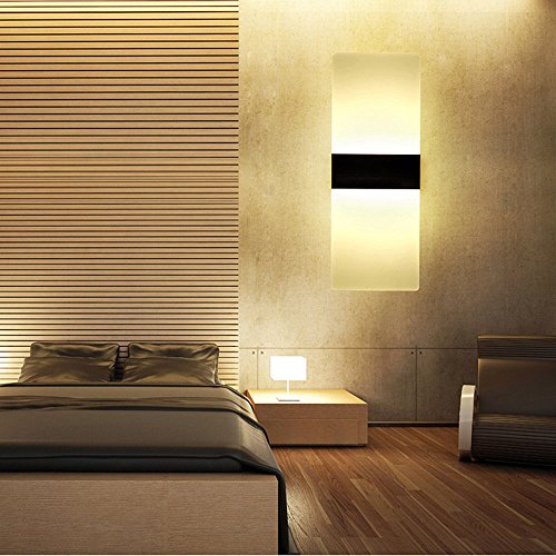 Splink LED Wandleuchte Modern Flurlampe Acryl Aluminum Wandlampe für Innen Schlafzimmer, Wohnzimmer, Treppenhaus（3W, Warmweiß） -