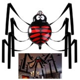 UNOMOR Halloween 20 Fuß Gigant Spinne Dekorationen Deckenhänger Set für Party -