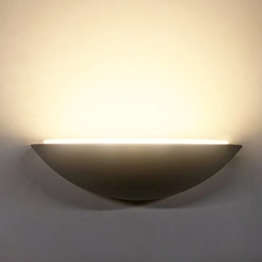 Wandleuchte 3W Alu LED Leuchtmittel Wandlampe Flurlampe Warmweiß 3000K Halbkreis Modern indirektes Licht für Schlafzimmer Bett Eingangsbereich -