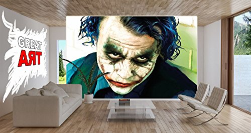 Poster Joker Wandbild Dekoration Heath Ledger Batman The Dark Knight Clowns Film Gotham Bösewicht DC Comic DC Universe | Wandposter Fotoposter Wanddeko Bild Wandgestaltung by GREAT ART (140 x 100 cm) - 3