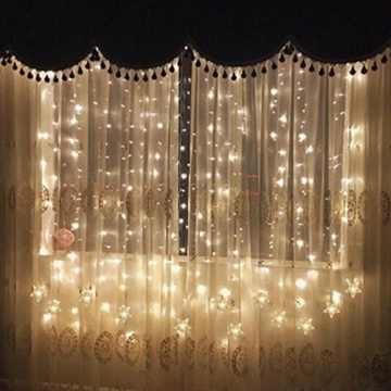 TOFU Lichtervorhang Sterne, Led Lichterkette fenster mit EU-Stecker ... TOFU Lichtervorhang Sterne, Led Lichterkette fenster mit EU-Stecker ...