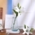 Künstliche Blumen Weiße Lilie,GKONGU 4 Stück Realistisch Blumensträuße Natürliche Lilie mit 3 Blütenknospen Ideal für Hochzeit Sträuße Vase Dekoration -Weiß - 4