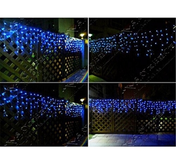 216 LED 5M Eisregen/Eiszapfen Lichter, LED Lichtervorhang Lichter, Weihnachtsdeko Weihnachtsbeleuchtung Deko Christmas INNEN und AUSSEN, LED String Licht [NEWEST] - 6
