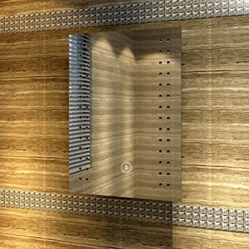 Badspiegel mit energiesparender LED-Beleuchtung kaltweiß IP44 [Energieklasse A+] 50 x 70cm beschlagfrei - 3