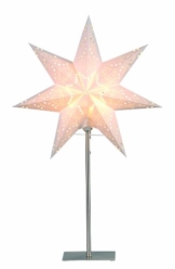 Best Season Standleuchte Stern"Sensy Mini 55", Metall/Papier, circa 55 x 34 cm, Vierfarb-Karton, crème 234-22 - 1
