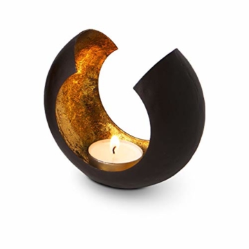 Designerobjekt Teelicht Sakrale Klein - Ruhe und strahlend goldenes Licht - 1