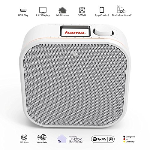 Hama IR350M WLAN Küchen-/Internetradio (Spotify, unterbaufähig, 2,4 Zoll Farbdisplay, WiFi-Streaming, 2 Weckzeiten, Multiroom, Klemmmontage ohne Bohren, gratis Radio-App, Eieruhr) weiß/kupfer - 3