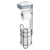 mDesign Toilettenpapierhalter – eleganter Papierrollenhalter aus Metall – WC-Rollen-Halter mit Regal – praktische Aufbewahrung fürs Badezimmer – mattschwarz - 1