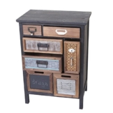 Mendler Apotheker-Schrank HWC-A43, Kommode, Tanne Holz massiv Vintage Patchwork 78x55x35cm - 1