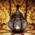 Orientalische Laterne aus Metall Ziva Schwarz 30cm | orientalisches Marokkanisches Windlicht Gartenwindlicht | Marokkanische Metalllaterne für draußen als Gartenlaterne, oder Innen als Tischlaterne - 1
