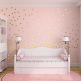 Slivercolor Gold Punkt Aufkleber,Herausnehmbarer Dot Aufkleber,Wandtattoo Punkte für Kinderzimmer Deko, 1,2 Zoll, 216 Punkte - 1