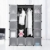 Songmics LPC30H Kleiderschrank Garderobenschrank Steckregalsystem mit 2 Kleiderstange, Plastik, schwarz, 143 x 178 x 36 cm - 2