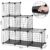SONGMICS Steckregal aus Drahtgitter individuell aufstellbar Cube Sideboard Regalschrank 93 x 93 x 31 cm (B x H x T) Schwarz LPI111H - 7