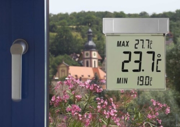 TFA Dostmann Vision digitales Fensterthermometer, 30.1025, großes Display mit Außentemperatur - 1