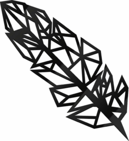 Acryldeko »Origami Feder«, 15/40 cm