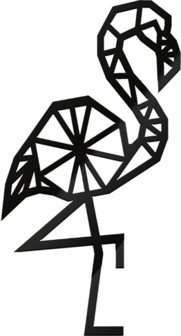 Acryldeko »Origami Flamingo«, 22/40 cm