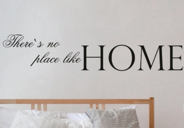 QUEENCE Wandtattoo »There´s no place like Home«, dunkelgrau, 120 x 25 cm
