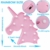 AIZESI LED Einhorn Lampe Rosa Deko,Unicorn LED Night,Kinderzimmer Deko Mädchen Einhorn,Wand Deko,Tischlampe Babyzimmer,Wohnzimmer,Party,Weihnachten Geschenk mit Schlüsselanhänger(Rosa Einhorn) - 3