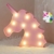 AIZESI LED Einhorn Lampe Rosa Deko,Unicorn LED Night,Kinderzimmer Deko Mädchen Einhorn,Wand Deko,Tischlampe Babyzimmer,Wohnzimmer,Party,Weihnachten Geschenk mit Schlüsselanhänger(Rosa Einhorn) - 1