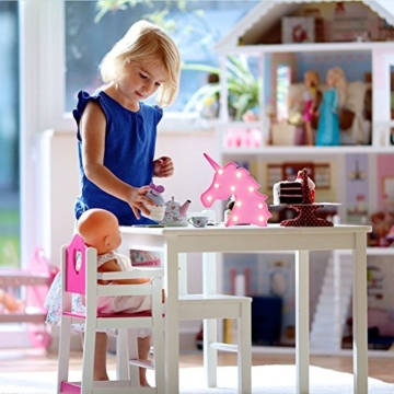 AIZESI LED Einhorn Lampe Rosa Deko,Unicorn LED Night,Kinderzimmer Deko Mädchen Einhorn,Wand Deko,Tischlampe Babyzimmer,Wohnzimmer,Party,Weihnachten Geschenk mit Schlüsselanhänger(Rosa Einhorn) - 7