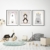 Frechdax® 3er-Set Kinderzimmer Babyzimmer Poster DIN A4 ohne Bilderrahmen | Mädchen Junge | Kinderposter Kunstdruck im skandinavischen Stil | schwarz/weiss oder bunt | Set-12 - 2