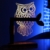 LED Dimmbar CITTATREND Tischleuchte - 3D Visual Acryl Eule Deco Holz Nachttischlampe - Warmweiß Nachtlicht - Geschenk für Kinderzimmer Schlarfzimmer - 3