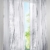 LiYa 1 Stück Gardinen mit Wellen Muster Design Schals Voile Transparent Fenster Vorhang (BxH 140x145cm, Grau mit Ösen) - 2