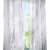 LiYa 1 Stück Gardinen mit Wellen Muster Design Schals Voile Transparent Fenster Vorhang (BxH 140x145cm, Grau mit Ösen) - 1