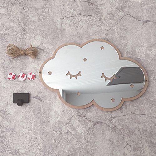 VORCOOL Wolken Spiegel 3D Kinderspiegel Acryl Wolken Wanddekoration für Kinderzimmer Schlafzimmer - 4