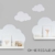 Wandtattoo Wolken in weiß für IKEA Regalbrett Ribba/Mosslanda 55 cm Bilderleiste für Babyzimmer Kinderzimmer – Aufkleber für Wand und Tapete - 2