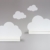 Wandtattoo Wolken in weiß für IKEA Regalbrett Ribba/Mosslanda 55 cm Bilderleiste für Babyzimmer Kinderzimmer – Aufkleber für Wand und Tapete - 8