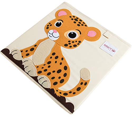 ELLEMOI Aufbewahrungsboxen für Kinderzimmer Große Kapazität Faltbar Aufbewahrung Spielzeug, Kleidung, Schuhe Aufbewahrungsbox (Leopard) - 2