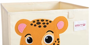 ELLEMOI Aufbewahrungsboxen für Kinderzimmer Große Kapazität Faltbar Aufbewahrung Spielzeug, Kleidung, Schuhe Aufbewahrungsbox (Leopard) - 4