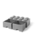 LEGO 4006 Brick 8 Knöpfe, 2 Schubladen, stapelbar Aufbewahrungsbox, 9,4 l, grau, Plastik, Legion/M. Stone Grey, 50 x 25 x 18 cm - 2