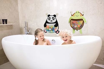 Nooni Care Bad Spielzeug Aufbewahrung, Premium Kinder Bad Spielzeugkorb Dicker Panda, mit Zwei starken Saugnäpfen - 3