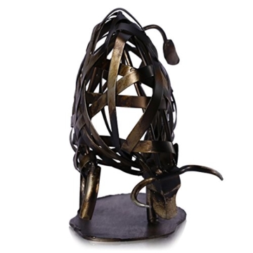 Tooarts Metall Geflochtene Rind Deko Skulptur Dekofigur Moderne Skulptur zum Dekorieren - 4