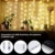 Anpro LED USB Lichtervorhang 3m x 3m, 300 LEDs USB Lichterkettenvorhang mit 8 Lichtmodelle für Partydekoration deko schlafzimmer, Innenbeleuchtung, Warmweiß - 4