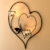 DanDiBo Wandteelichthalter Herz 39 cm Schwarz Teelichthalter Metall Wandleuchter Kerze - 4