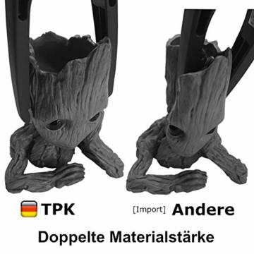 TPK Baby Groot Blumentopf Figur - Übertopf Groß Aquarium Deko Figur Holz Aschenbecher Stiftehalter - Innen - 2