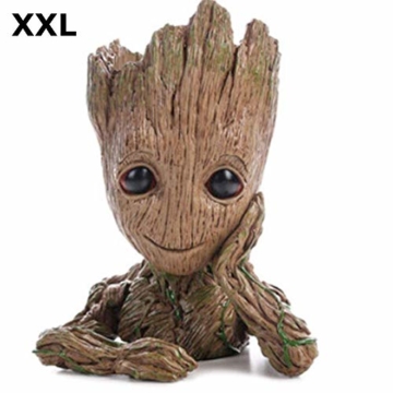 TPK Baby Groot Blumentopf Figur - Übertopf Groß Aquarium Deko Figur Holz Aschenbecher Stiftehalter - Innen - 1