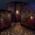 3er Set Orientalisches Windlicht Laterne orientalisch Aleyna 14cm Groß | Orientalische Vintage Teelichthalter Kupferfarben innen schwarz außen | Marokkanische Windlichter aus Metall als Dekoration - 6
