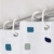 Duschvorhang, Badezimmer, Badewanne, Umweltfreundlich, Waschbarer, Anti-Schimmel, Anti-Bakteriell, Schimmelresistent Duschvorhang - Mosaik gemustert -Blau- 180 x 180 cm (71 x 71 Zoll) | 100% Polyester - 4