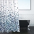 Duschvorhang, Badezimmer, Badewanne, Umweltfreundlich, Waschbarer, Anti-Schimmel, Anti-Bakteriell, Schimmelresistent Duschvorhang - Mosaik gemustert -Blau- 180 x 180 cm (71 x 71 Zoll) | 100% Polyester - 5